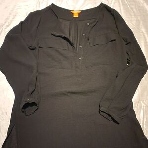 Joe Fresh Black Long Sleeve Blouse